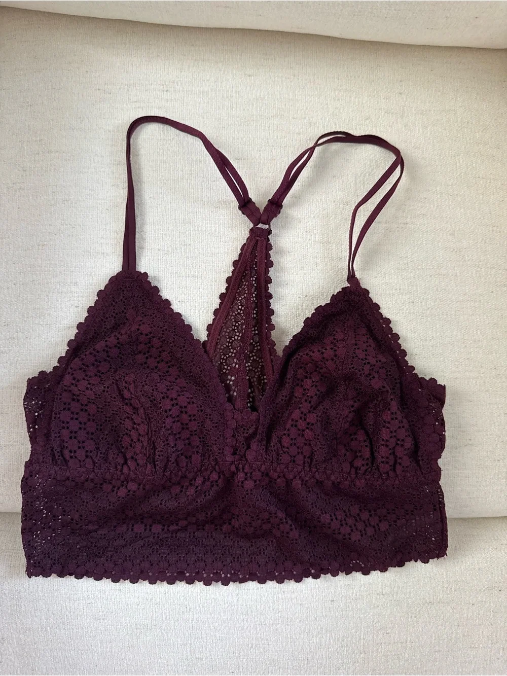Aerie Burgundy Bralette, Size S, Never worn!